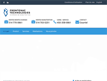 Tablet Screenshot of frontenactechnologies.com
